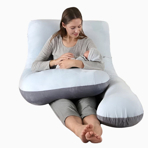 Housse de coussin en forme de U pour grossesse maternité et Housse de coussin en forme de U pour grossesse maternité et