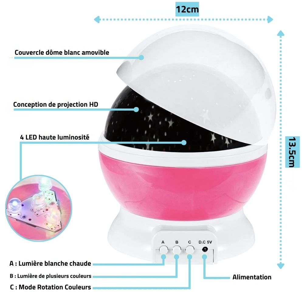 Veilleuse Bébé à Projection Plafond - Lumiloo®